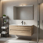 Composizione mobile bagno sospeso con cassetti cm 90 mod. TALIA - Rovere Nodi
