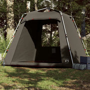 Tenda da Pesca 4 Persone-Tenda da campeggio Marrone a Rilascio Rapido 807698