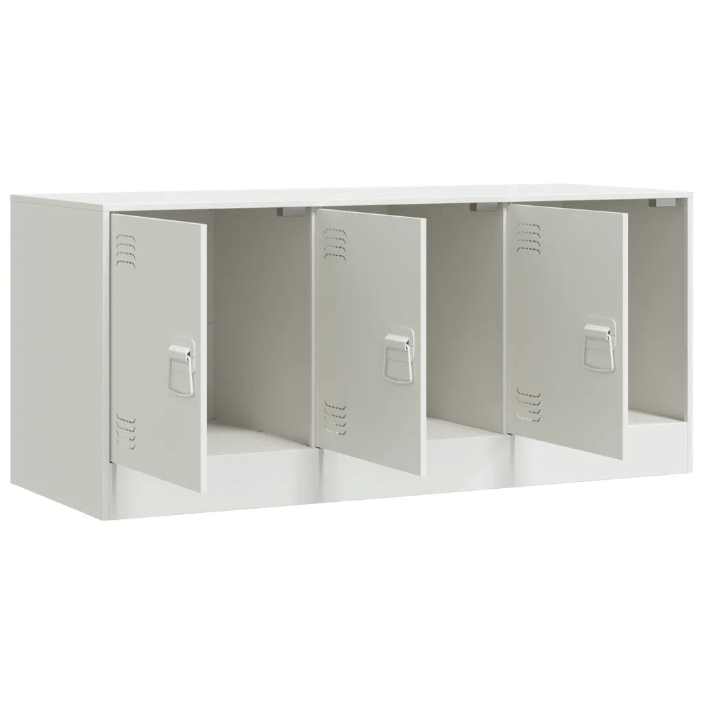 Mobile Porta TV Bianco 99x39x44 cm in Acciaio 841648