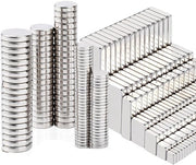 300 pezzi di magneti neodym extra forti - 4 diverse misure, argento - piccoli magneti per lavagne magnetiche, whiteboard, attrezzature per hobby, magneti per frigorifero