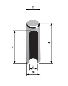 COPERTURA PER CERNIERE '3D' AGB Ø 14 - Argento - 40 pezzi- AGB