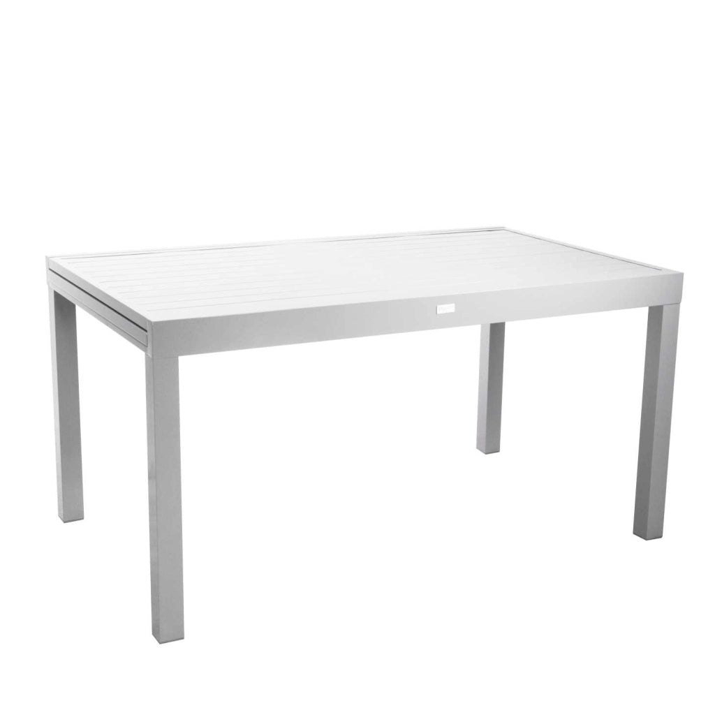 Tavolo alluminio bianco allungabile cm150/210x90h73