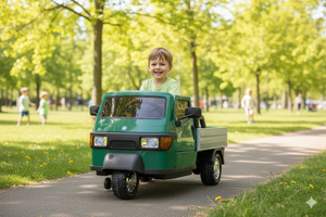 Macchina Elettrica per Bambini Licenza Piaggio Apecar 12V Verde