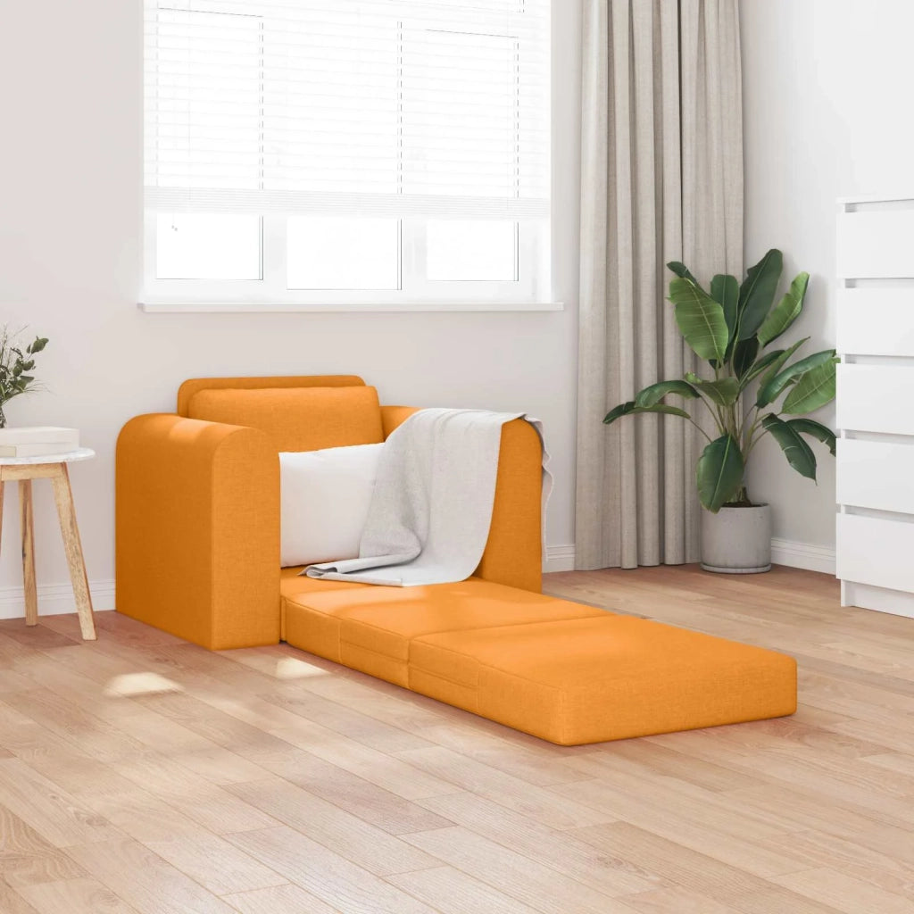 Divano letto | Sof¨¤ letto | Letto singolo Giallo Scuro 98 x 71 x 83 cm Tessuto