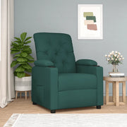 Poltrona Reclinabile in Tessuto Verde Scuro 339108