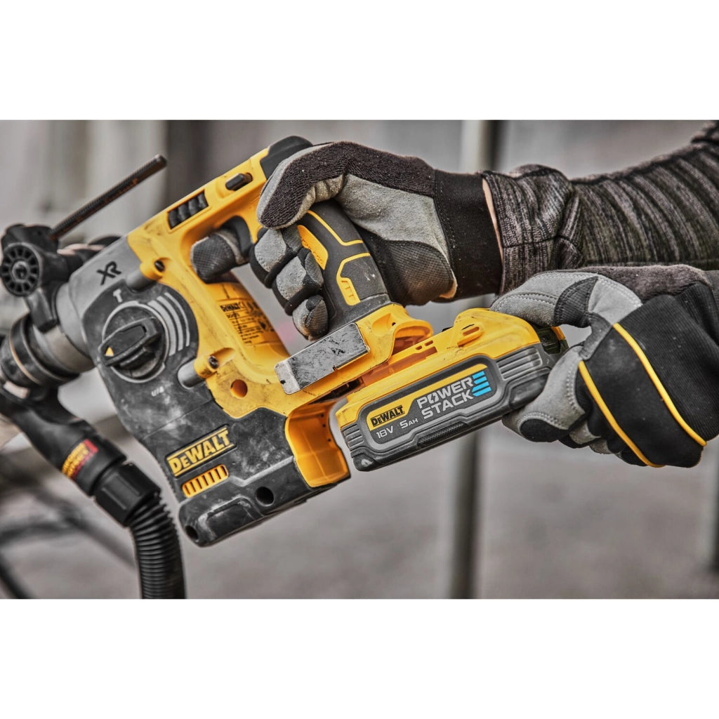 Tassellatore DeWalt DCH273H2T-XJ 18V SDS-Plus 2.1J con batterie Powerstack 5.0Ah