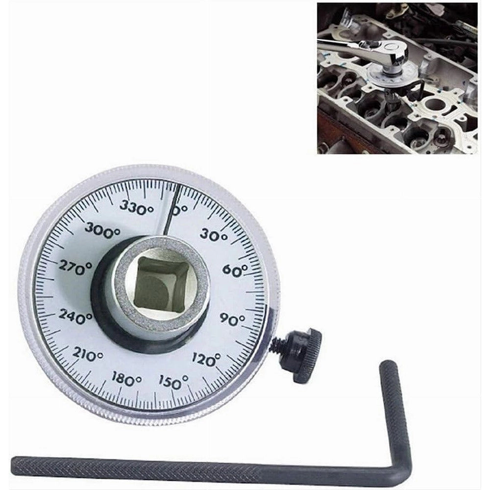 Trade Shop - Chiave Dinamometrica Regolabile A 360° Gradi Attacco Da 1/2" Manometro Angolare -