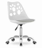 Sedia girevole ergonomica Valora PRINT bianca e grigia per ufficio domestico