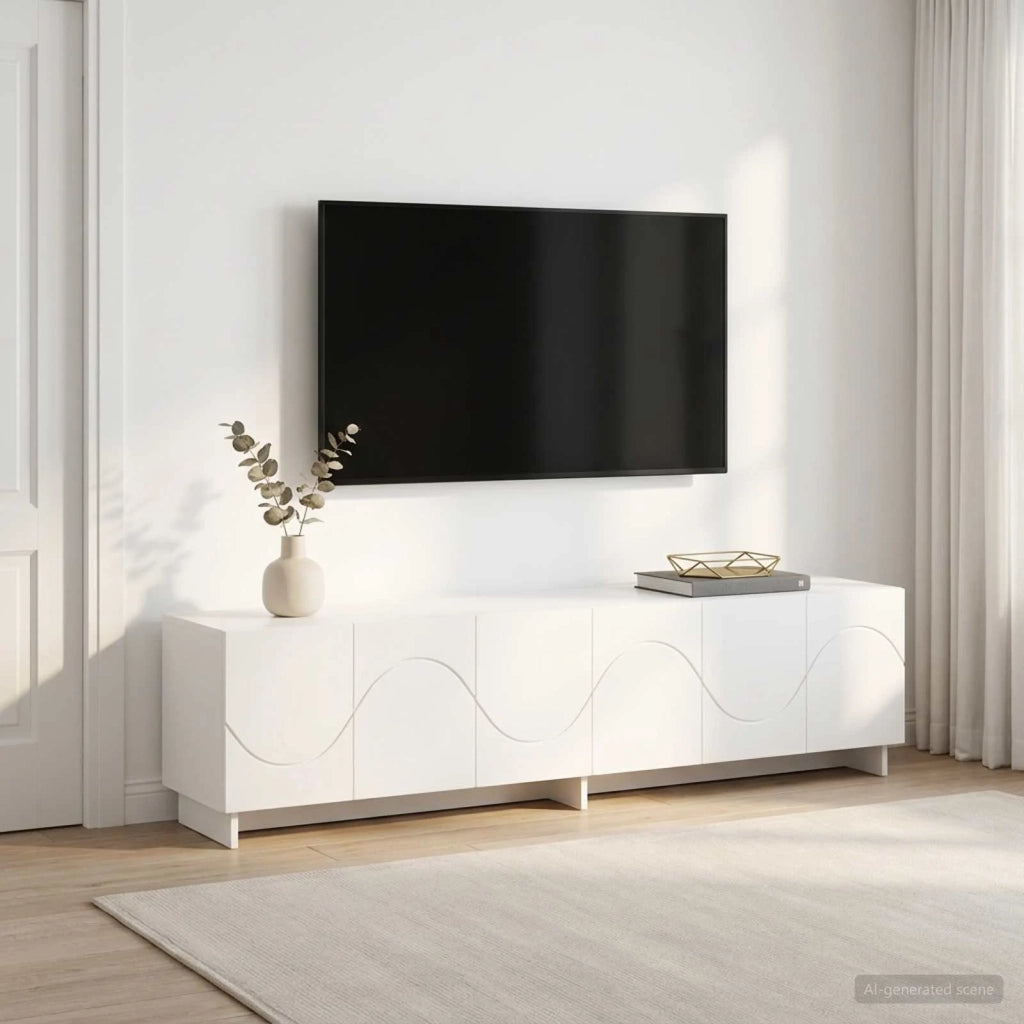 Supporto TV 179.5 x 34.5 x 40 cm Bianco Legno ingegnerizzato 8011585