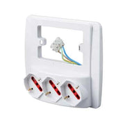 MULTIPRESA DA PARETE SCHUKO EMILIA SMART ROSI 3 Prese schuko 2P+T 10/16A - Col. Bianco - ROSI