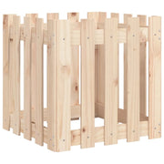 Fioriera | Cassetta per fiori | Vaso Giardino Design a Recinzione 50x50x50 cm Massello Pino