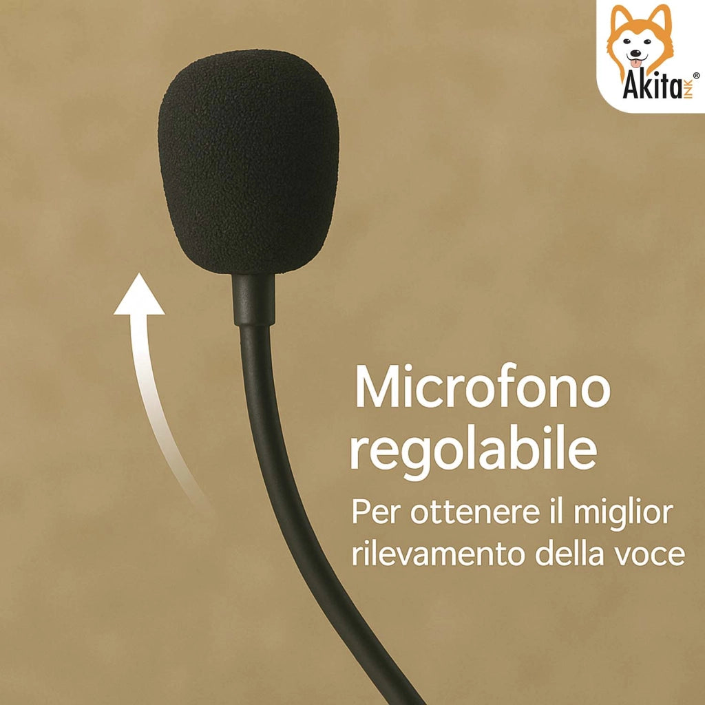 Cuffia AKITAINK USB con Microfono per Ufficio