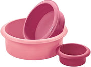 Set di torte di 3 pezzi / 3 forme a forma di cerchio (9, 15, 20 cm) di silicona a base di platino 100% BPA-free, Candy Mix