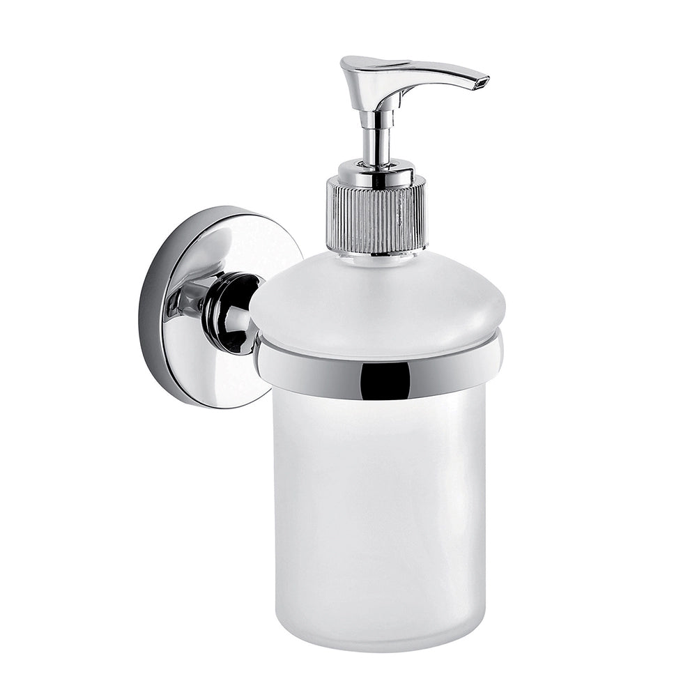 Set portaspazzolini, dosasapone e portasapone da muro Gedy linea Felce cromato