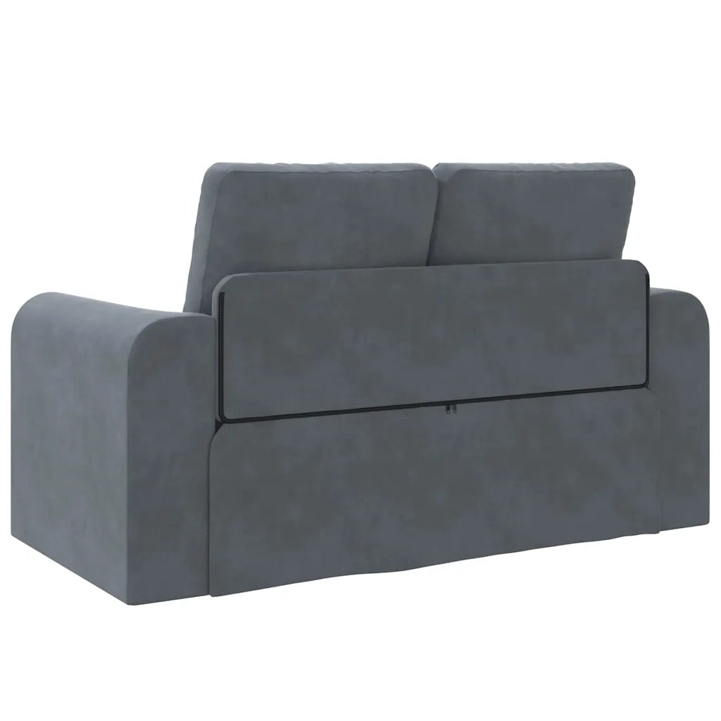 Divano letto-Sofa Letto-Daybed Grigio scuro 148 x 71 x 83 cm Velluto