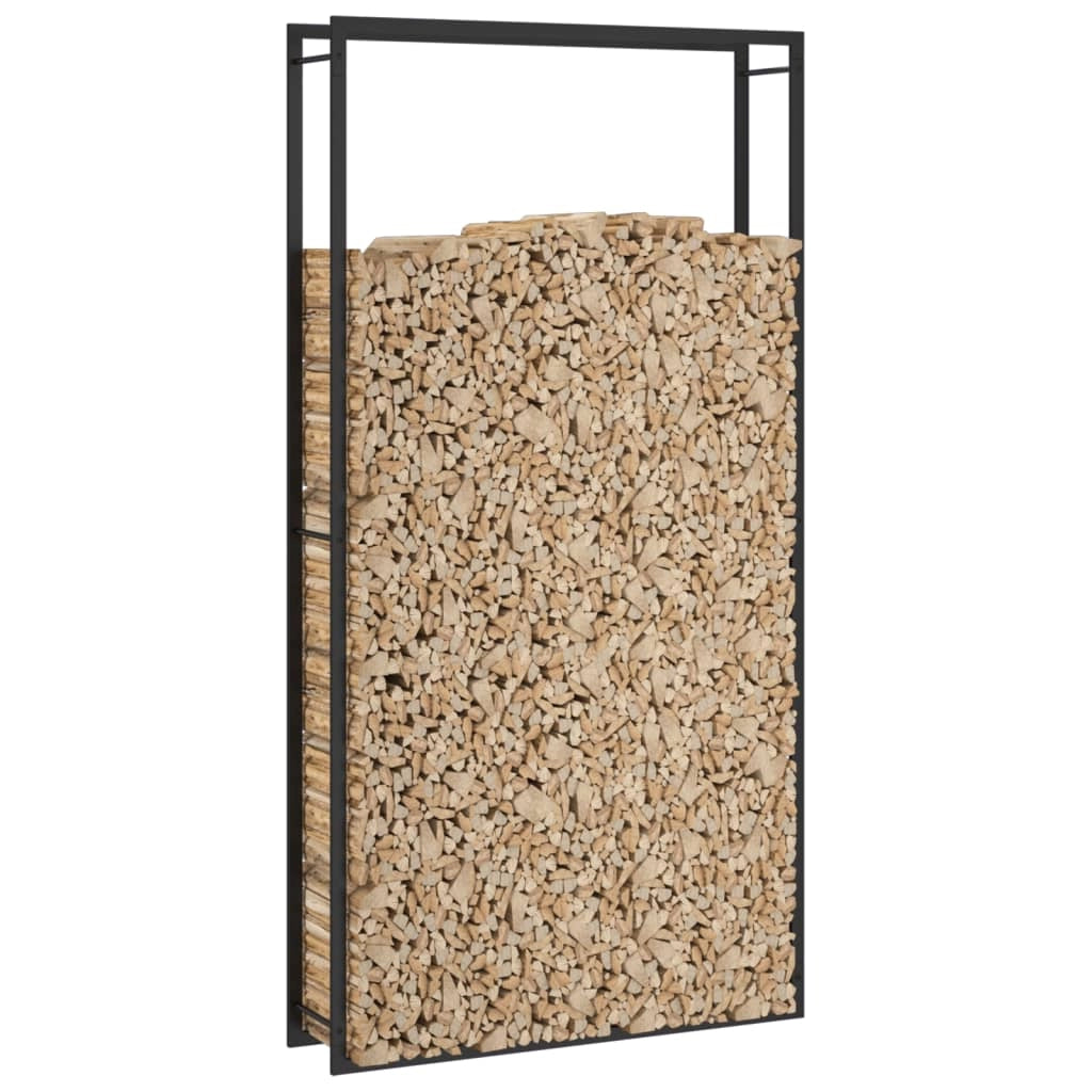 Portalegna finitura opaca 110 x 28 x 214 cm acciaio nero 02_0043746