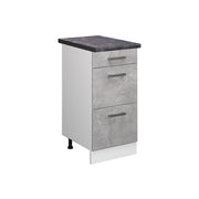 Vicco Mobiletto base per cucina Calcestruzzo 40 cm con cassetti, PL Antracite
