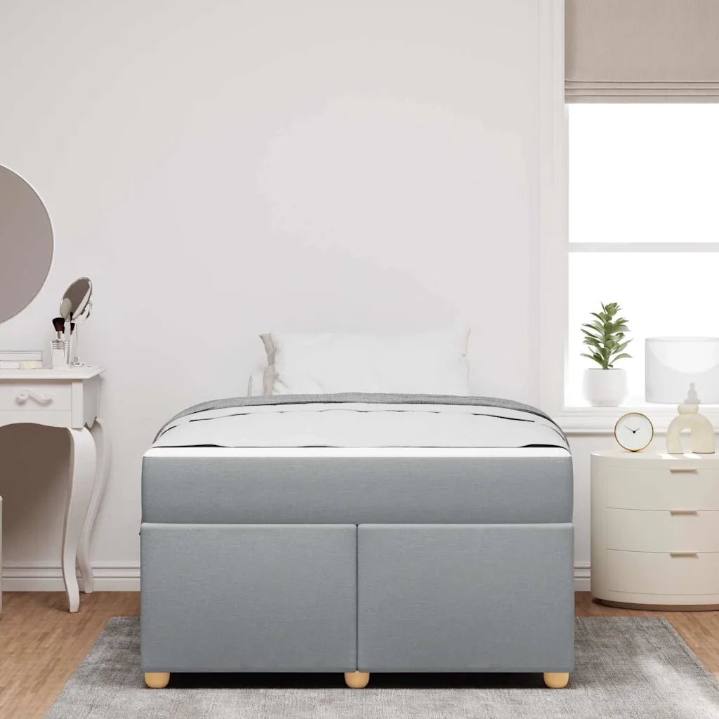 Struttura del letto Grigio chiaro 120 x 200 cm Tessuto