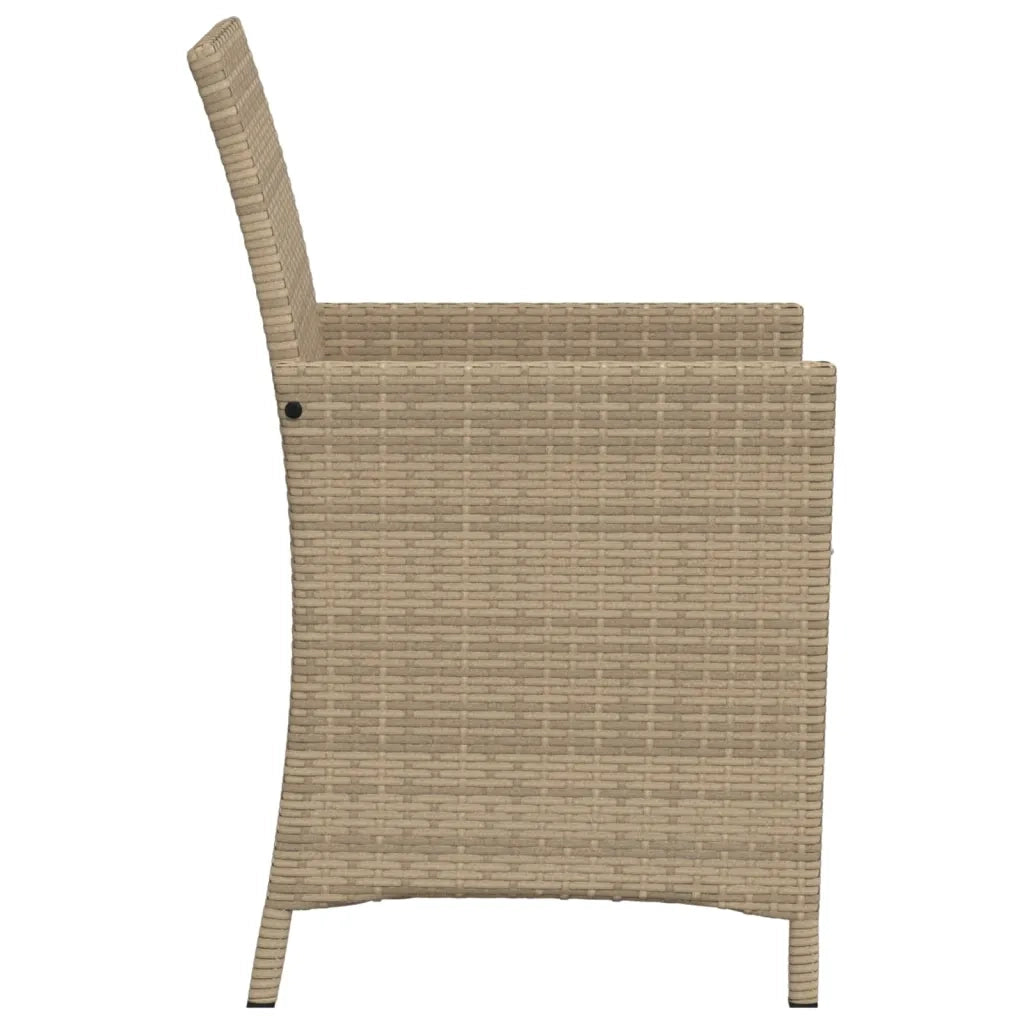 Set da BistrÃ² 3 pz con Cuscini Beige in Polyrattan