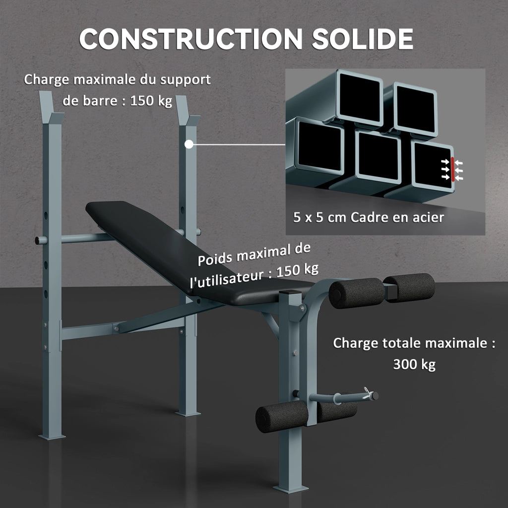 Panca fitness regolabile ¨C Xylo ¨C allenamento pesi completo con curl
