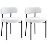 Set Sedie da Pranzo Imbottite ¨C Zephmum ¨C Cremewei? Struttura Metallo