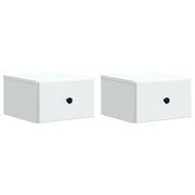 Mobiletto da notte a muro 2 pcs Bianco 34,5 x 33 x 20 cm 899106