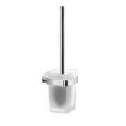 Scopino WC con ciuffo in setole da muro in acciaio inox e Cromall ST33-03 Gedy serie STELVIO Cromato