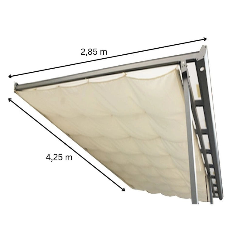 Tenda ombreggiante per tettoia TT 3042 AL – 285x425 cm – Regolabile in tessuto ecrù anti-UV – TT3042RT Foresta