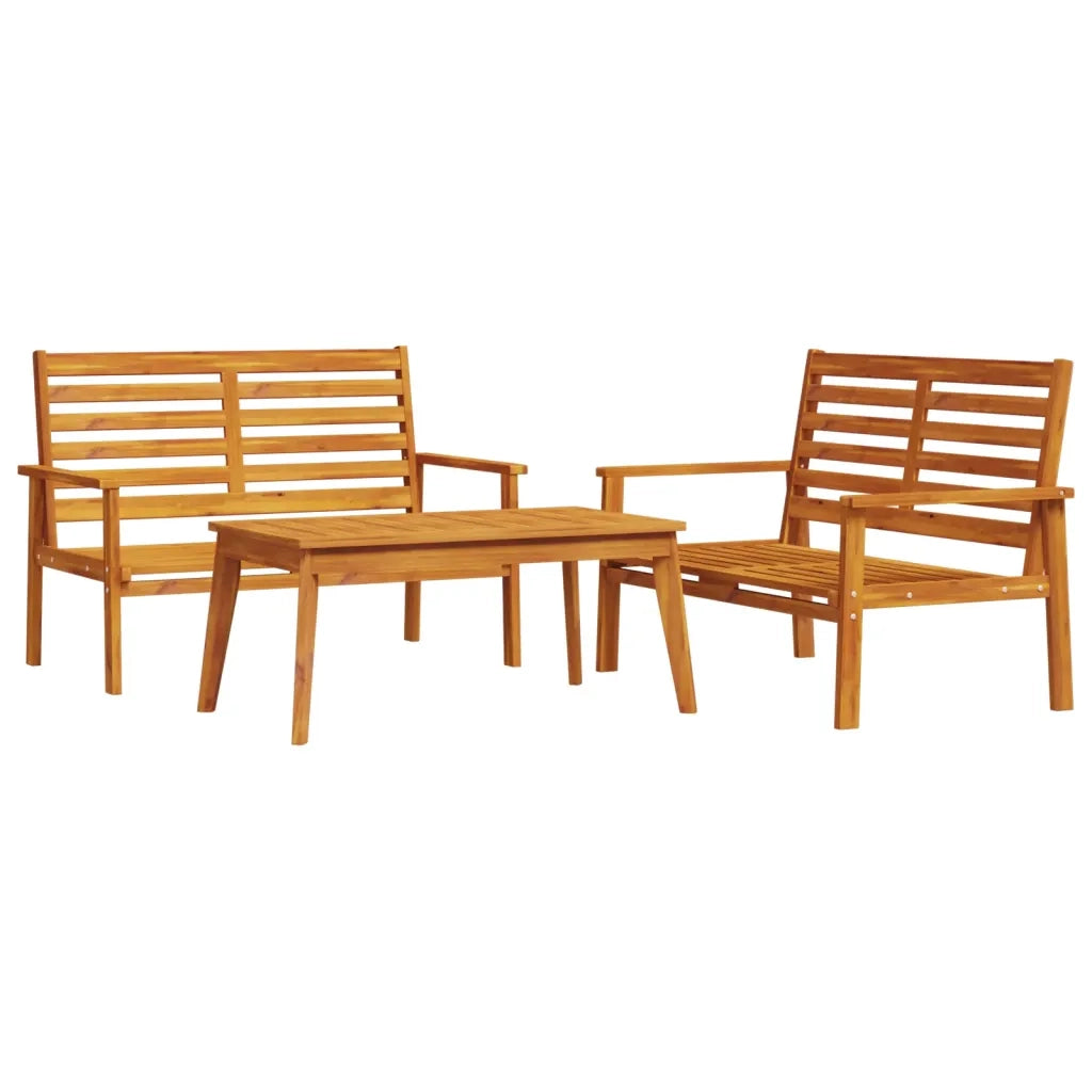 Set da Salotto da Giardino 3 pz in Legno Massello di Acacia 3211797