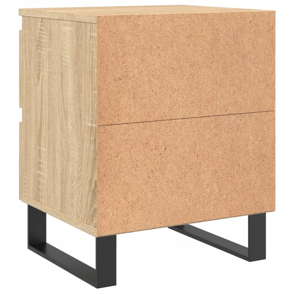 Comodini 2pz-Set di 2 Tavolino da notte Rovere Sonoma 40x35x50 cm in Legno Multistrato 130761