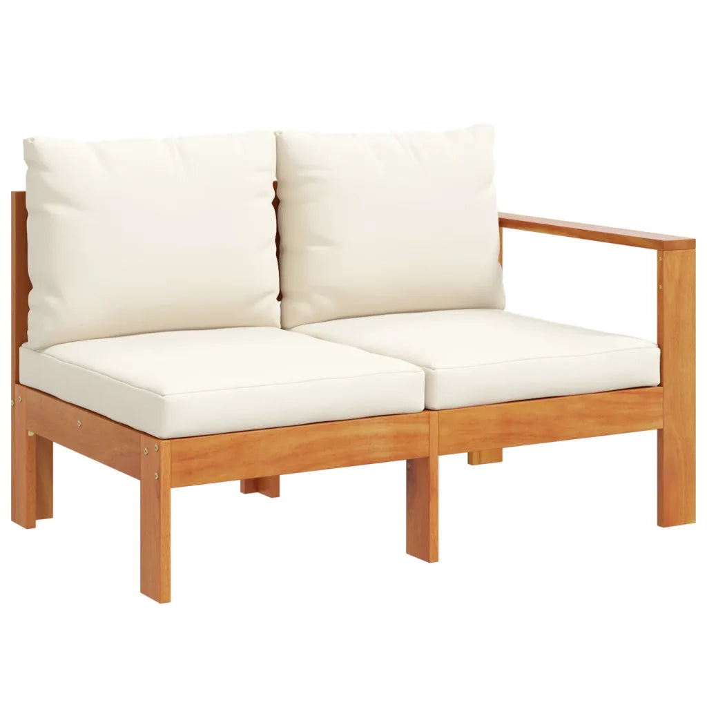 Set Divani da Giardino 10pz con Cuscini Legno Massello Acacia