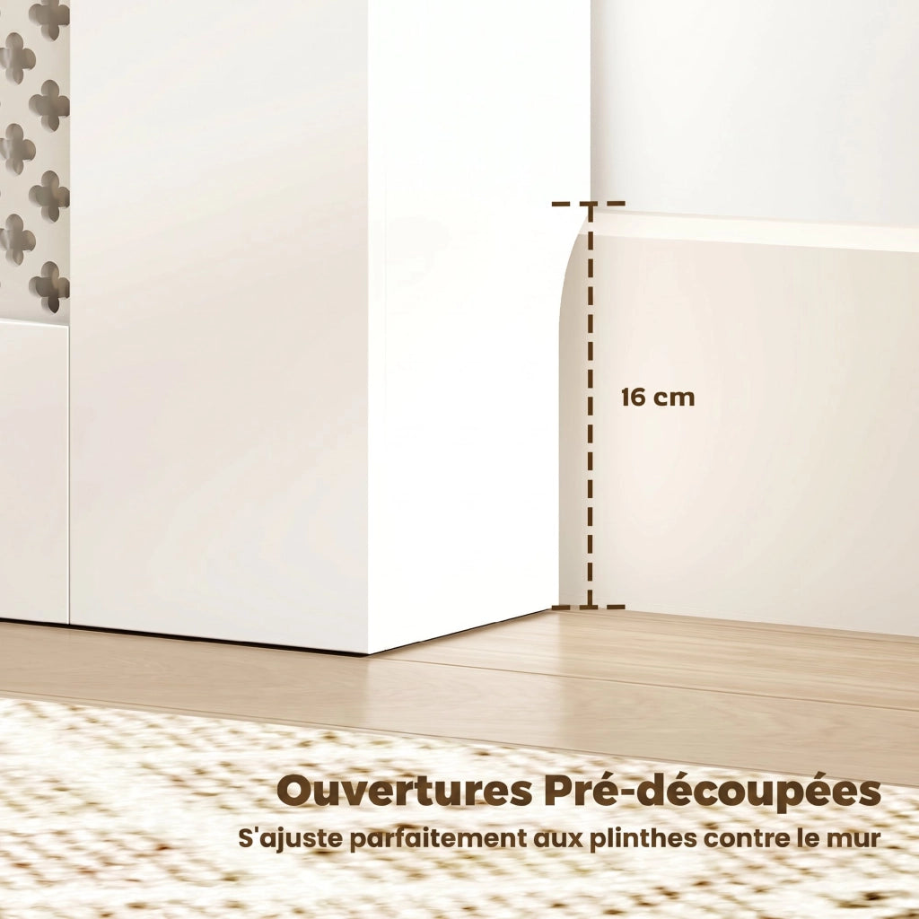 Tavolino da caff¨¨ ¨C Zephmum ¨C Bianco 78x19x81 cm