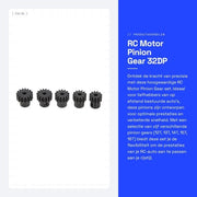 Set di ingranaggi a denti solidi per 1/10 RC auto - 12T/13T/14T/15T/16T - Resistente alla ruggine - Facile da installare - Trazione a denti