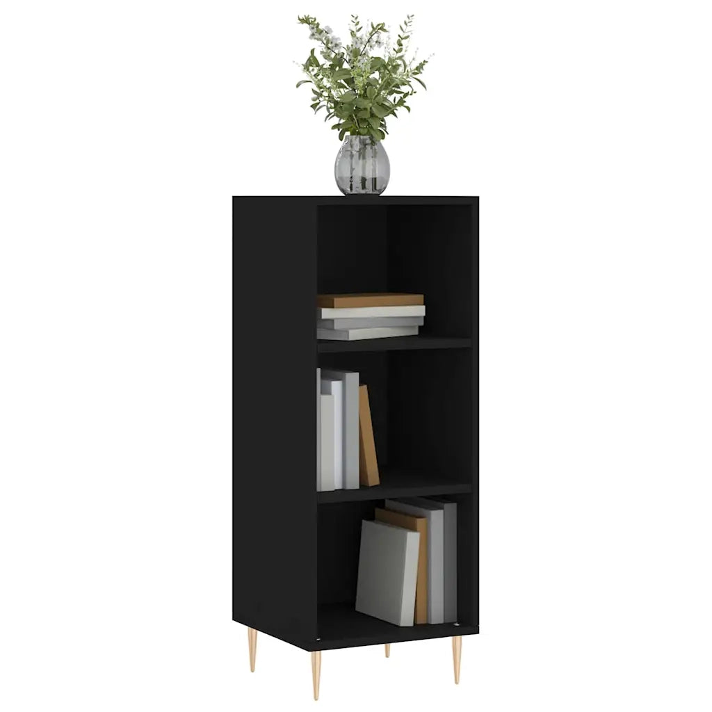 Credenza | Madia | Buffet da pranzo | Armadio da pranzo Nera 34,5x32,5x90 cm in Legno Multistrato