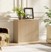 Credenza a 2 ante 80x40x80 cm in MDF rovere HOMVRA