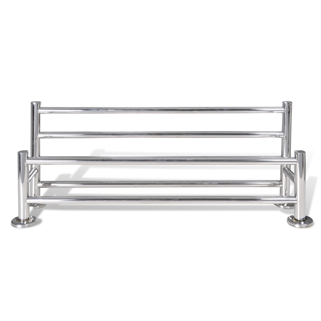 Porta asciugamani bagno universale doppio in acciaio 60 cm 3202011/3