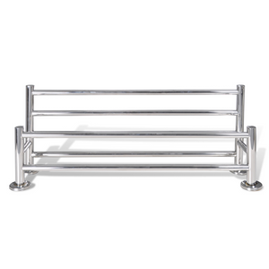 Porta asciugamani bagno universale doppio in acciaio 60 cm 3202011/3