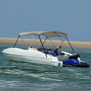 Bimini di Prua con Tendalino 3 Archi Grigio 183x196x137 cm