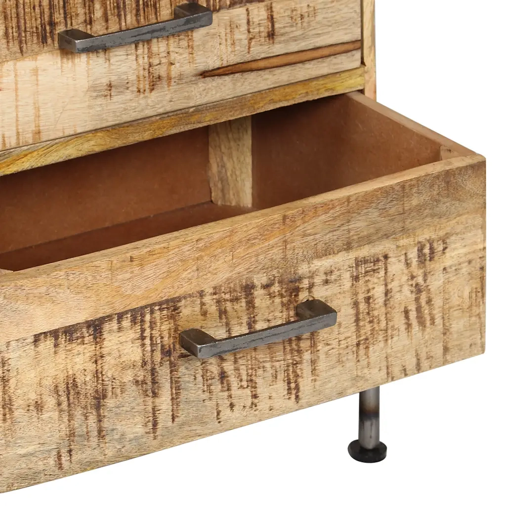Cassettiera 45x35x106 cm in Legno Massello di Mango 247806