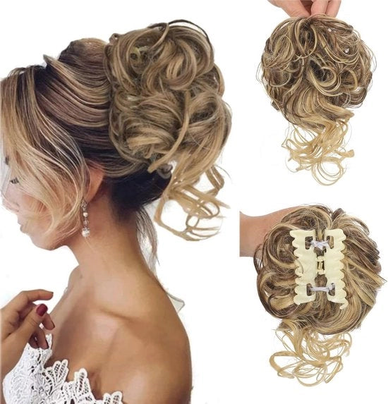 Accessori per capelli in sintetico per donne e ragazze con clip in plastica per capelli.