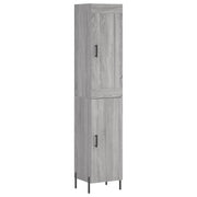 Buffet credenza cassettiera armadio mobile contenitore organizer cucina soggiorno salotto rovere Sonoma alto 34,5 x 34 x 180 cm legno ingegnerizzato grigio 02_0035312