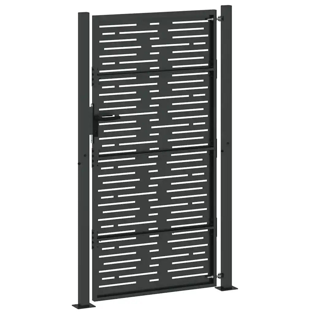 vidaXL Cancello da giardino, Cancello da Giardino 105x75 cm Design Quadrato in Acciaio Corten