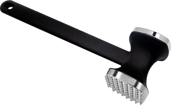 Spastrello in acciaio inossidabile a doppia faccia con manico antiscivolo - ideale per bistecche, pollo, maiale e costole