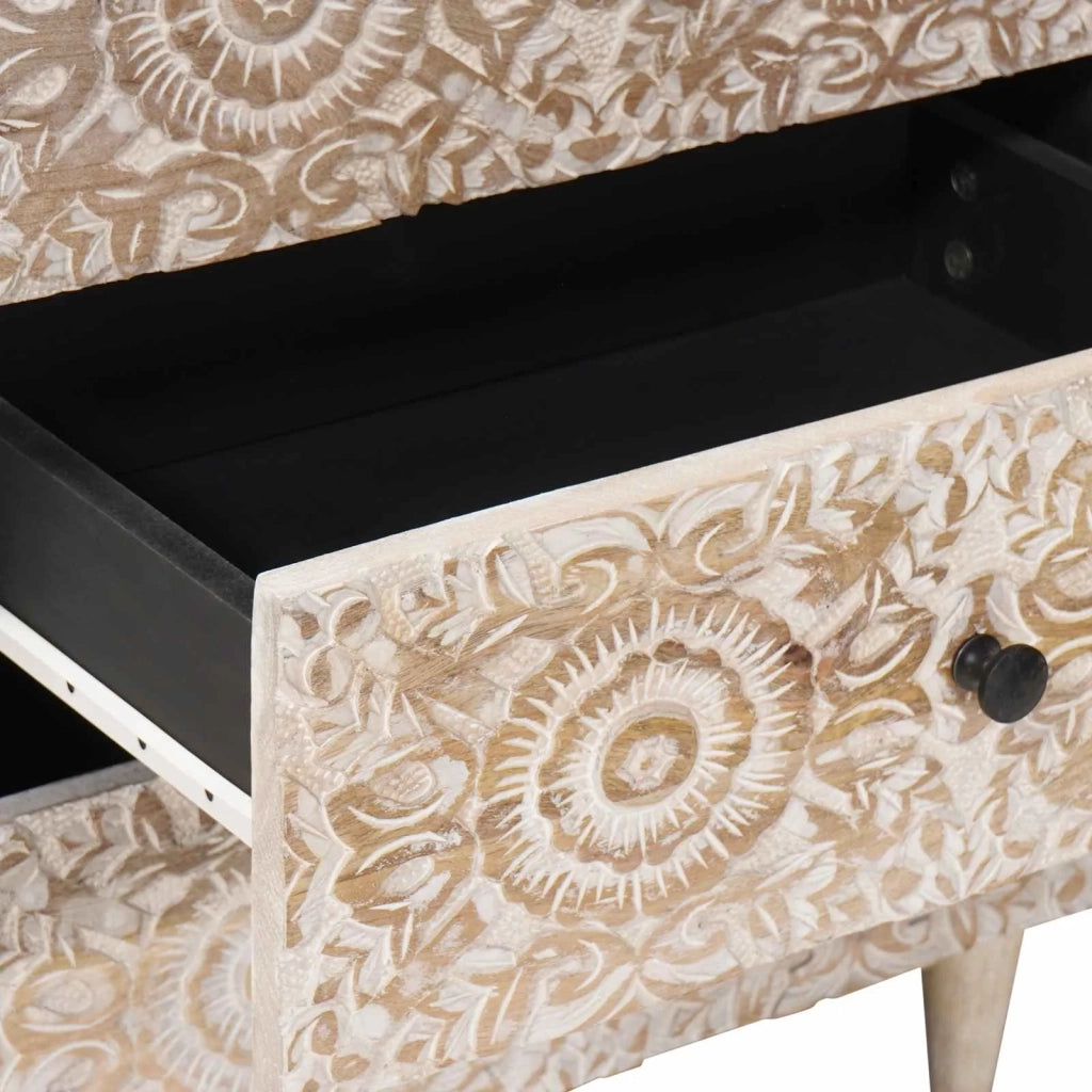 Mobiletto da Letto con cassetto Bianco 50 x 33 x 60 cm 4018377