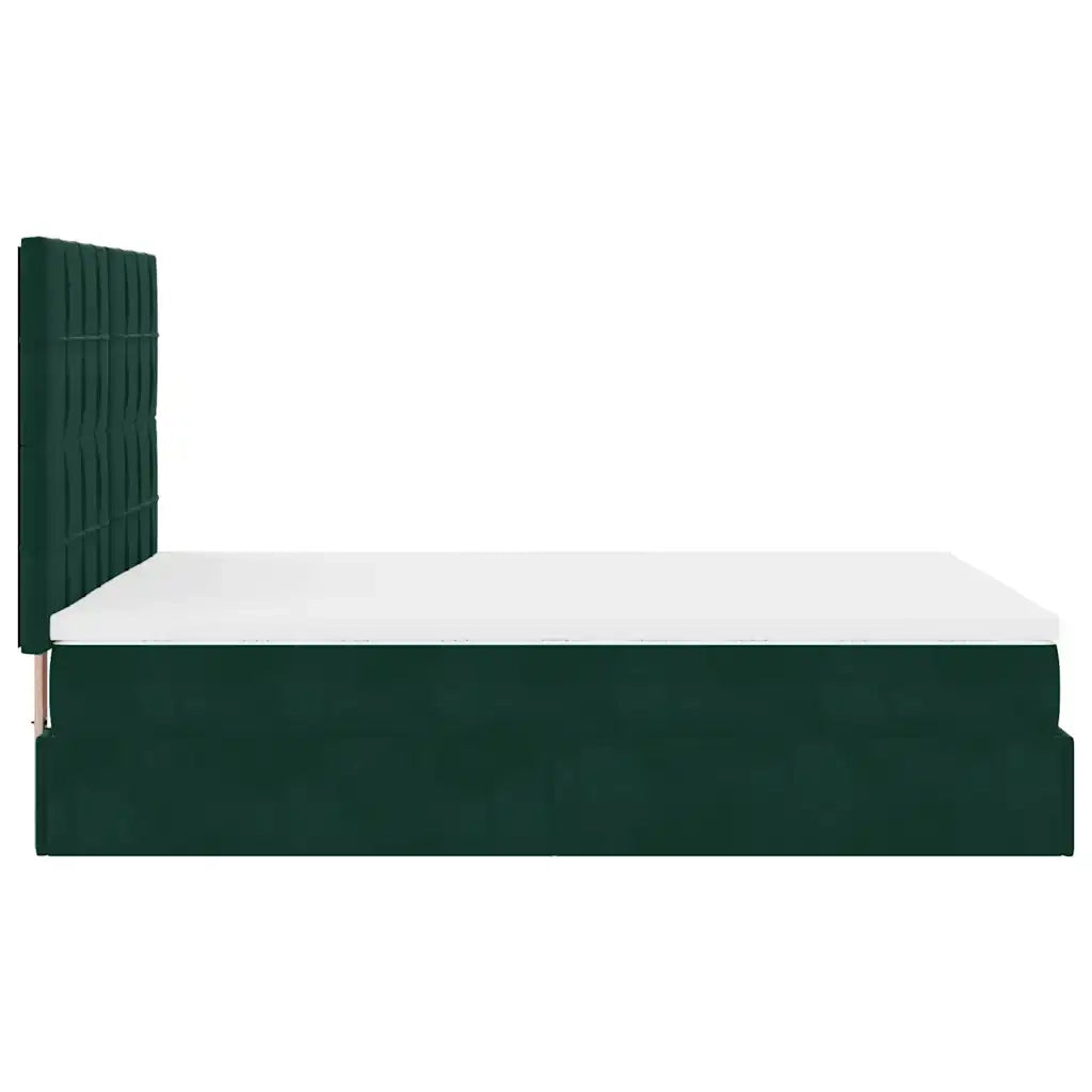 Struttura Letto Pouf con Materassi 140x200 cm in Velluto 3313478