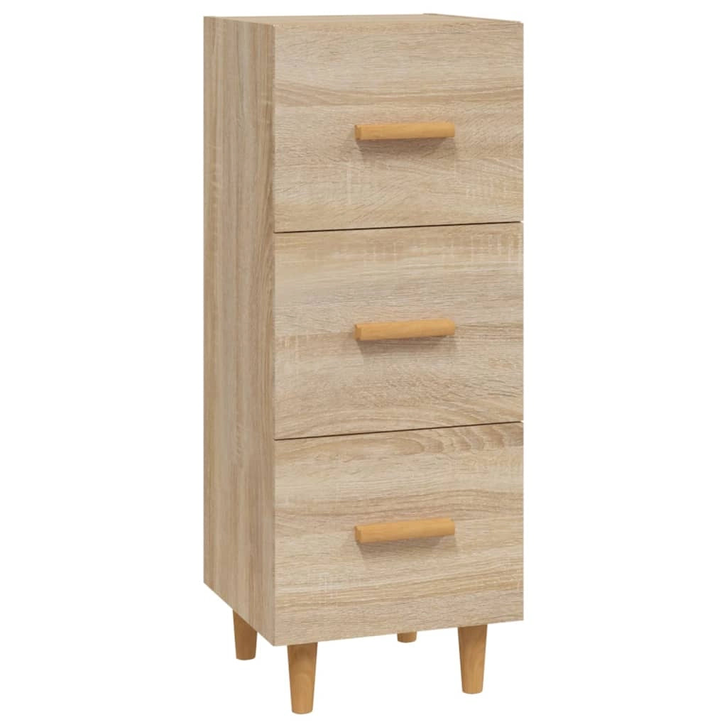 Buffet credenza cassettiera armadio mobile contenitore organizer cucina soggiorno rovere Sonoma 34,5 x 34 x 90 cm legno ingegnerizzato marrone 02_0031518