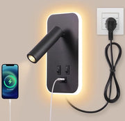 Lampada da lettura - Funzione ricarica - USB - LED - 2 modalità di colore - Interruttori separati - Lampada da lettura - Lampade da lettura Boxspring - Lampada da lettura per libri