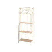 Vigor 9618370 Scaffale in Ferro Battuto 4 Piani 62x31x155 cm colore Bianco