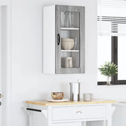 Mobile in vetro da parete LUCCA Grigio Sonoma 40 x 31 x 80 cm 884997