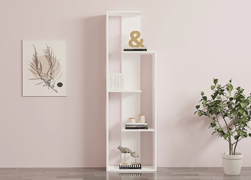 Libreria in legno "Wand" - 50 x 19 x 160 cm - Bianco